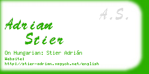 adrian stier business card
