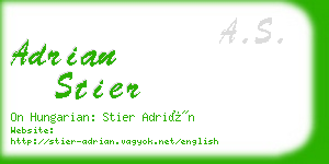 adrian stier business card